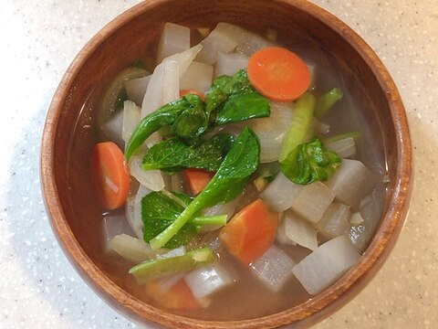 紫花豆の茹でこぼし汁（煮汁）のスープ